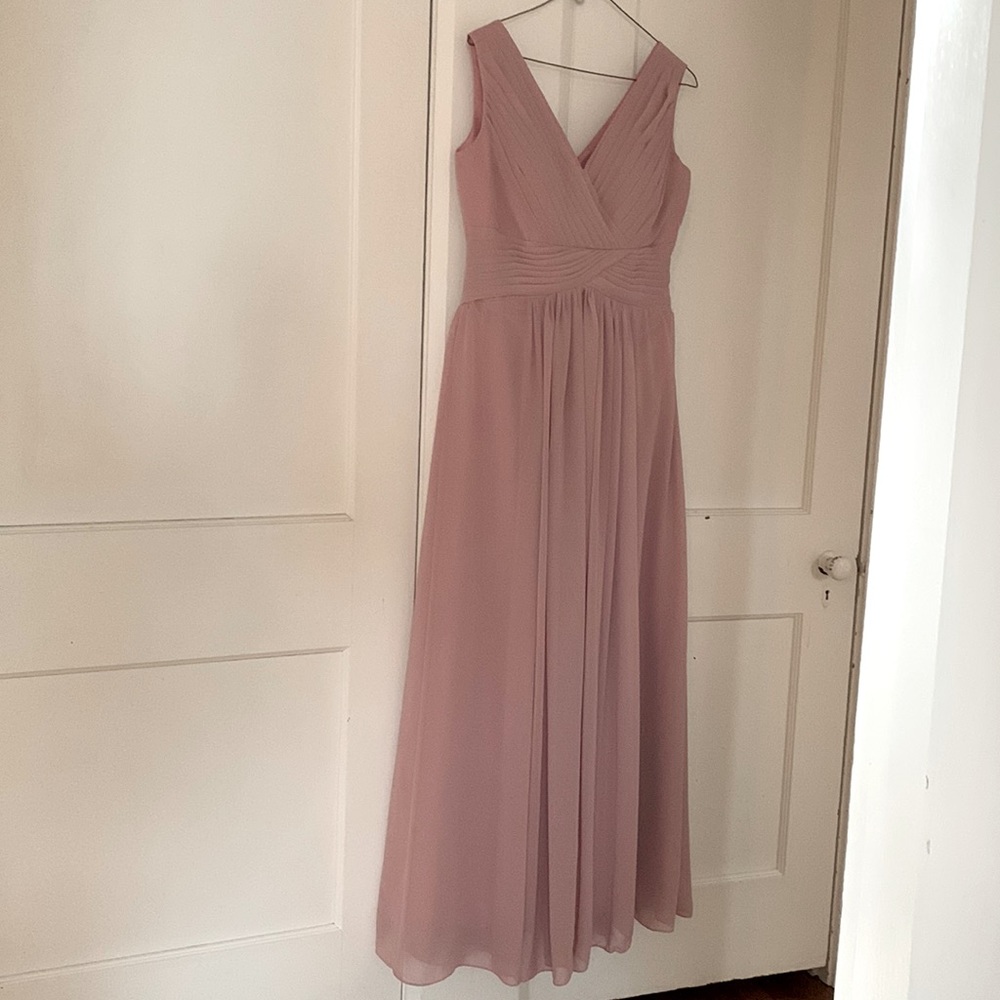 Dusty Rose/Mauve Long Bridesmaid Dress